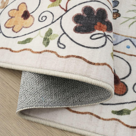 Rugcomf textured backing with TPR helps keep rug in place.