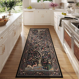 Rugcomf tree-of-life pattern runner adds vibrant energy to living spaces.
