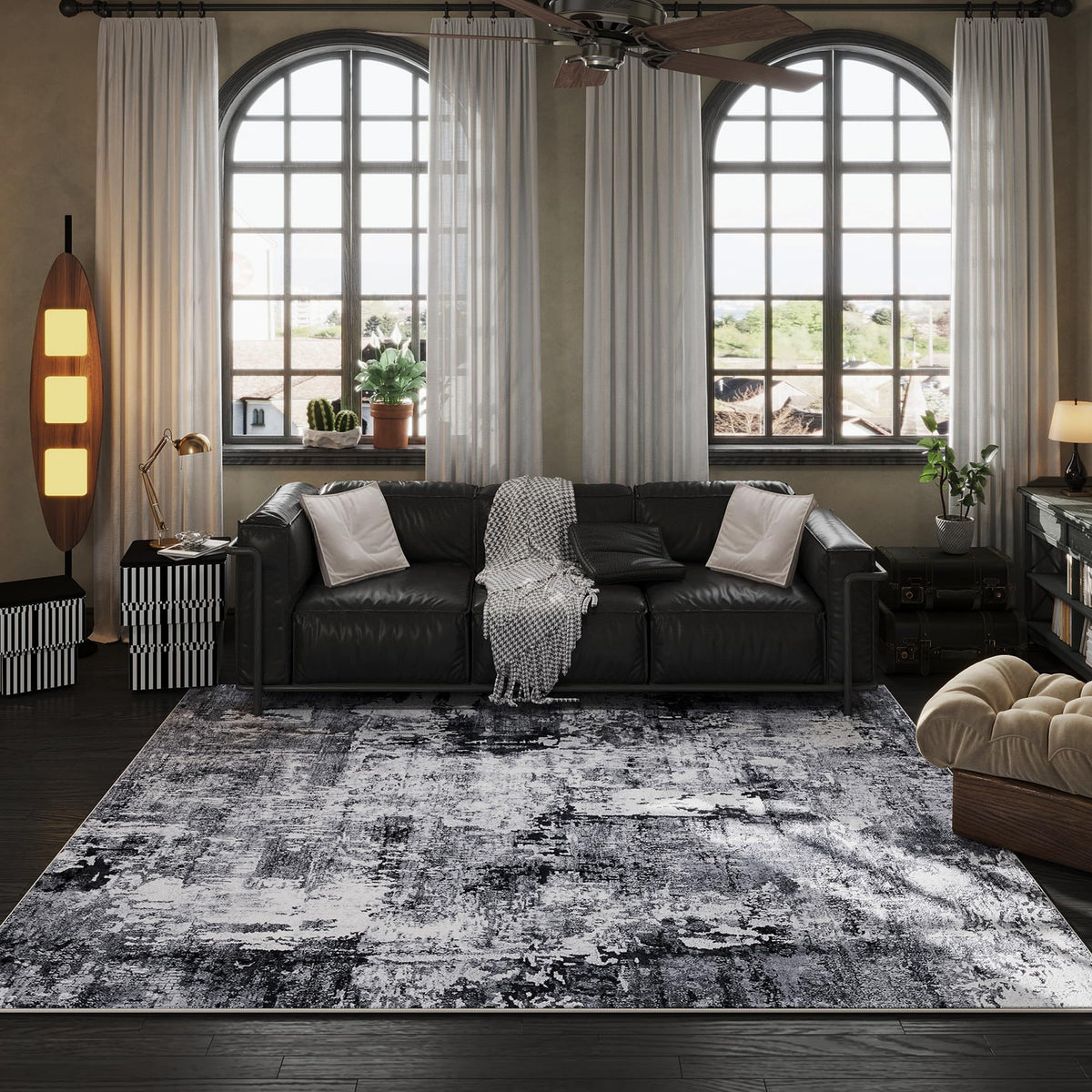 Rugcomf low-pile construction facilitates easy vacuuming and pet-friendly maintenance.