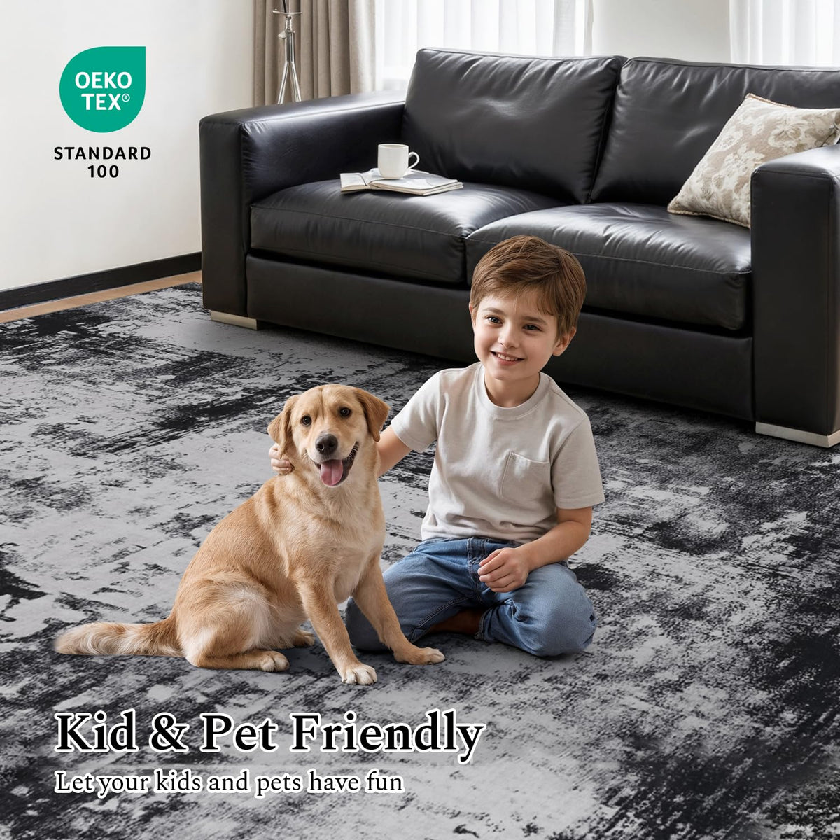 Rugflix 8x10 bedroom rug adds warmth and coziness to mornings