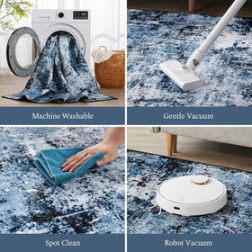 Rugflix non-slip backing keeps the rug in place and protects floors.
