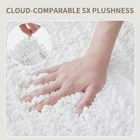 Ruggnovea quick-dry absorbent bath mat traps moisture quickly.