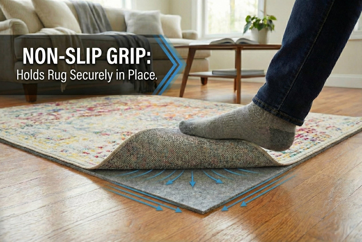 Rugs.com Everyday Performance Rug Pad cut-to-size feature enables exact rug fit.