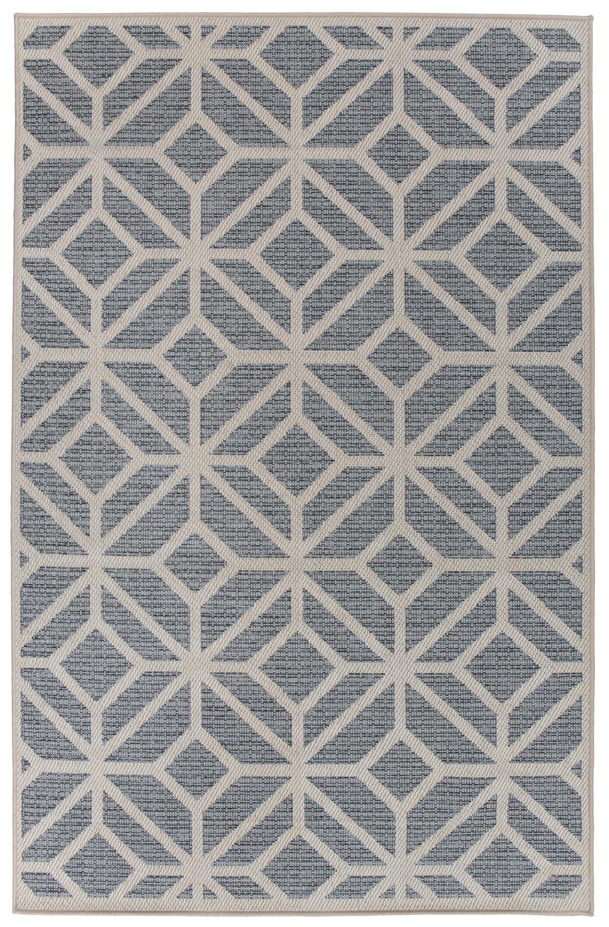 Rugshop blue contemporary geometric rug dining room scene for entertaining