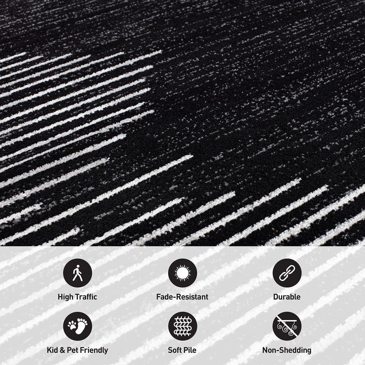 Rugshop bohemian stripe entryway rug defines space and guides traffic