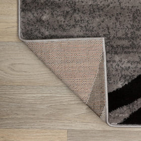 Rugshop wavy circles area rug gray is fade-resistant for timeless appeal.