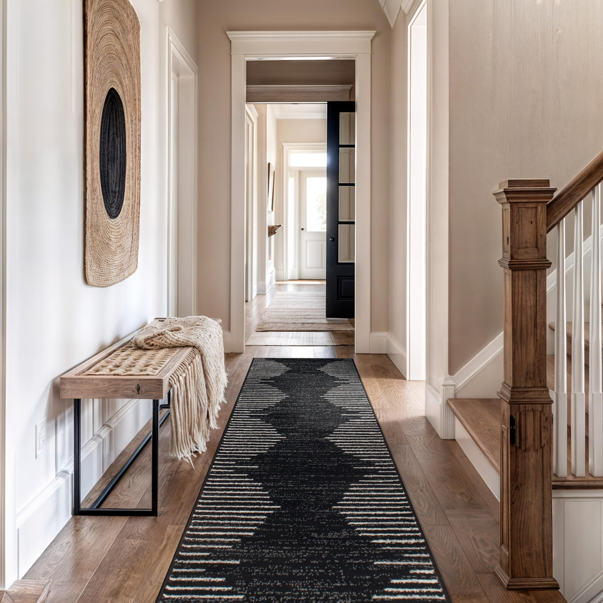 Rugshop machine-made pattern ensures consistent design across rooms