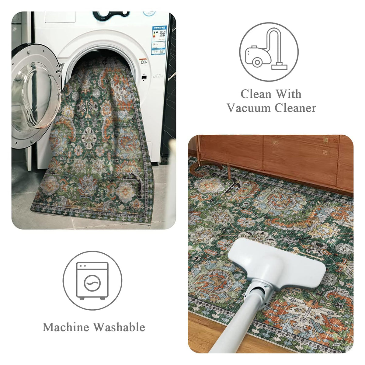 RUGSURE low-pile durable rug ideal for daily use