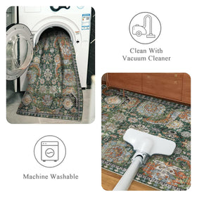 RUGSURE non-slip backing keeps the rug securely in place during busy days.
