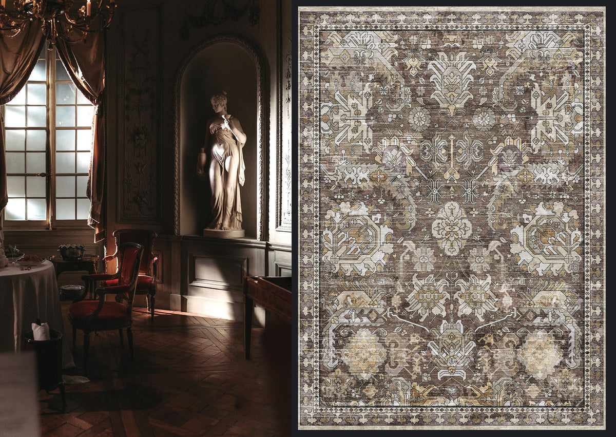 RUGSURE washable rug bedroom offers plush softness plus easy spot-clean maintenance.