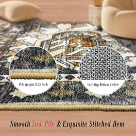 RUGSURE washable rug for kids' room keeps floors quiet with durable low-pile design.