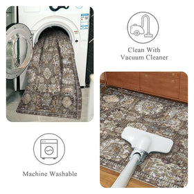 RUGSURE nursery rug combines gentle textures with machine washing for busy households.