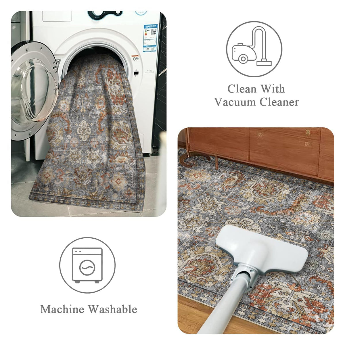 RUGSURE ornate central medallion adds vintage charm