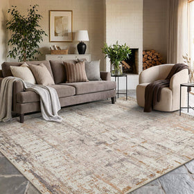 Rugxara rug with non-slip backing to prevent slipping in busy areas.