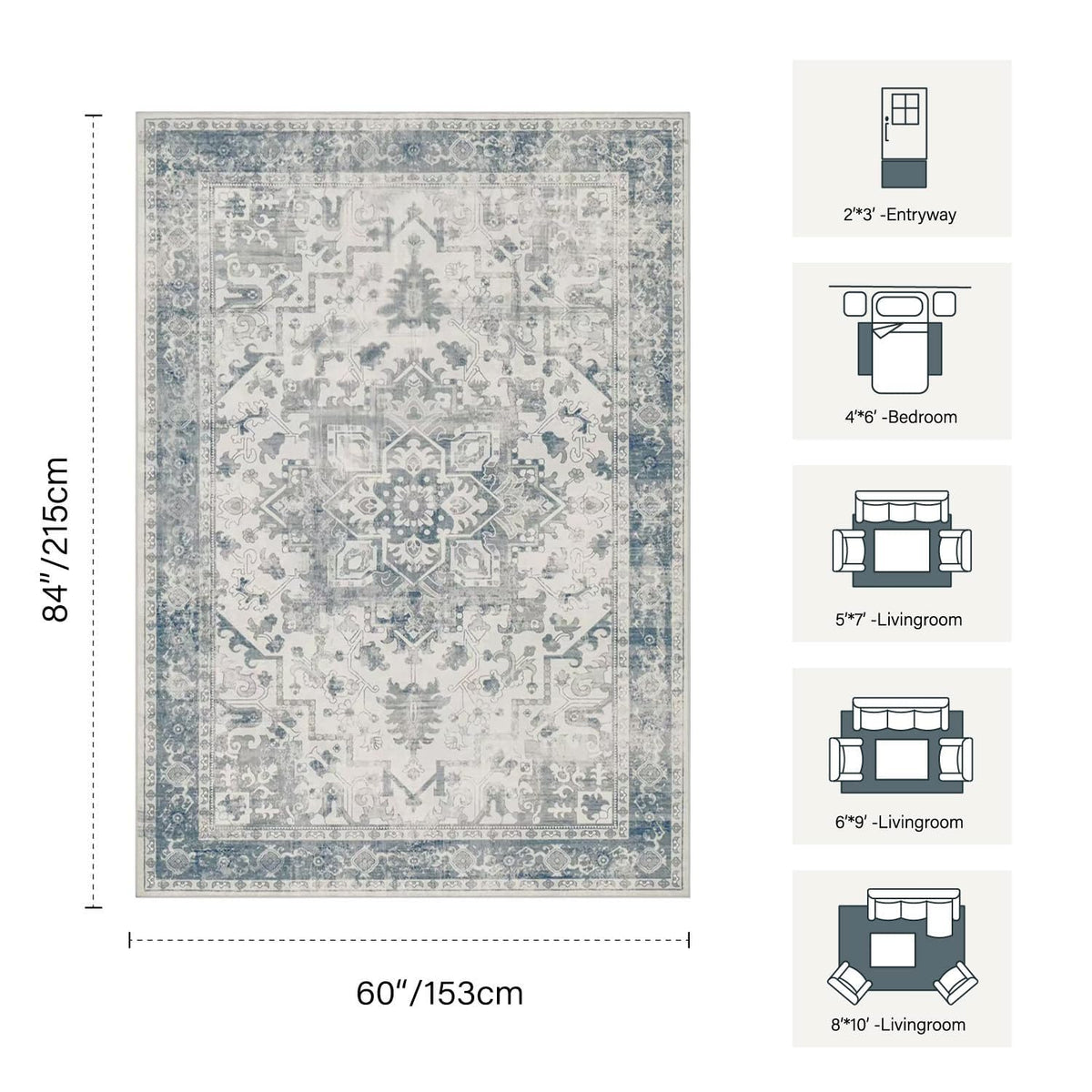 Rugxara durable rug designed for high-traffic areas