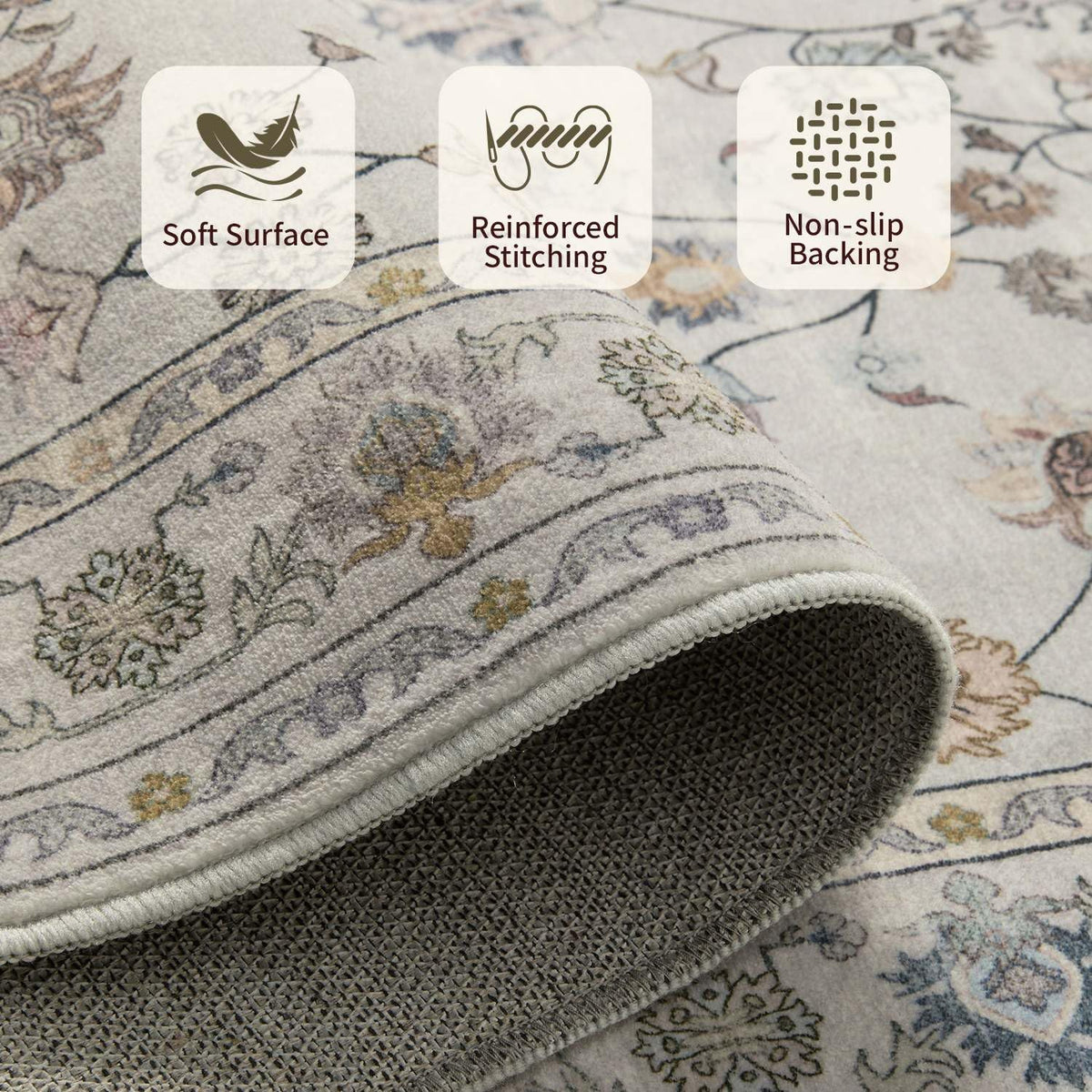 Rugxara living-room rug grey is ideal for high-traffic areas.