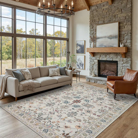 Rugxara non-slip backing grey keeps the rug securely in place.