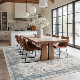 Rugxara rug with non-slip backing for secure placement