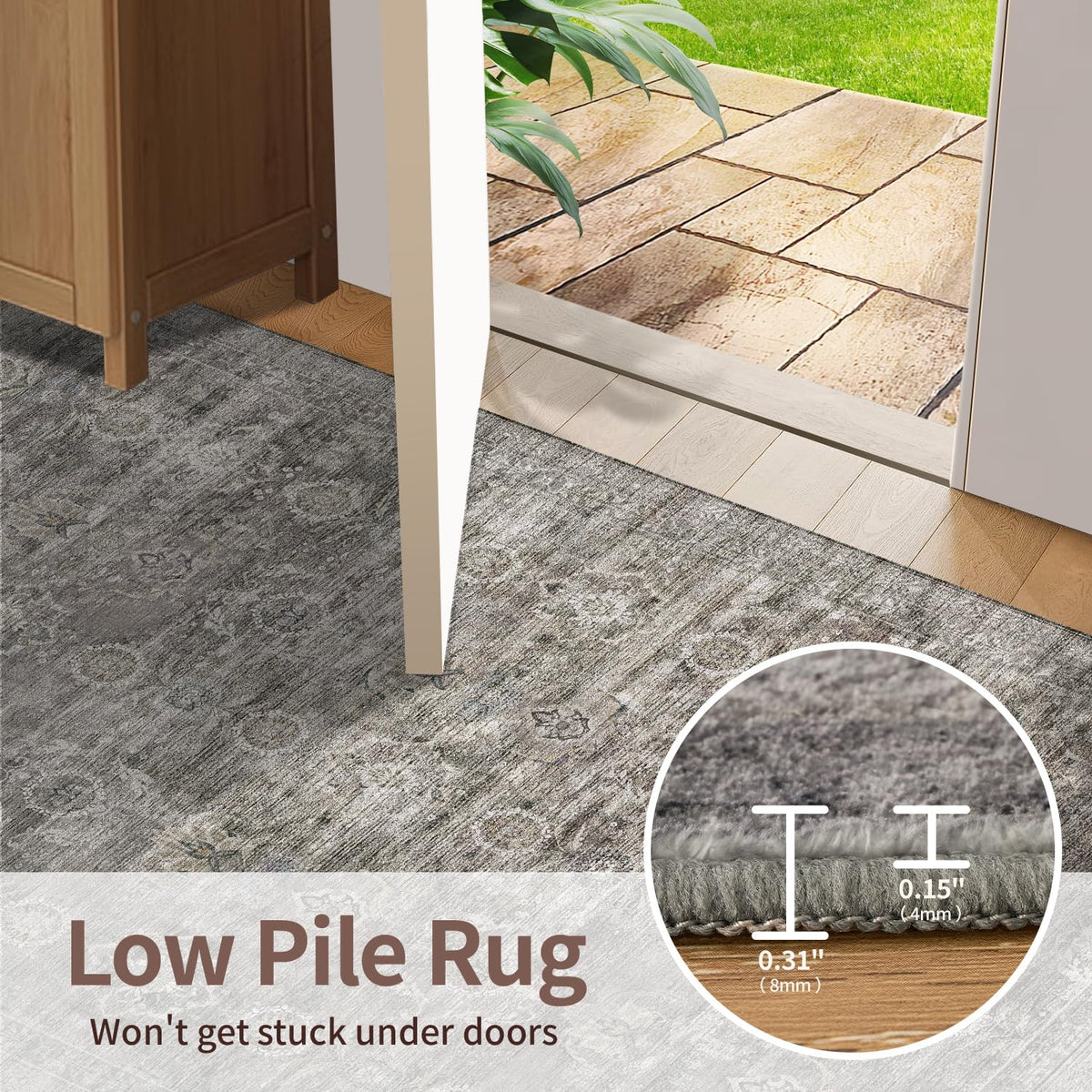 Rugxara soft faux wool rug feels gentle underfoot.
