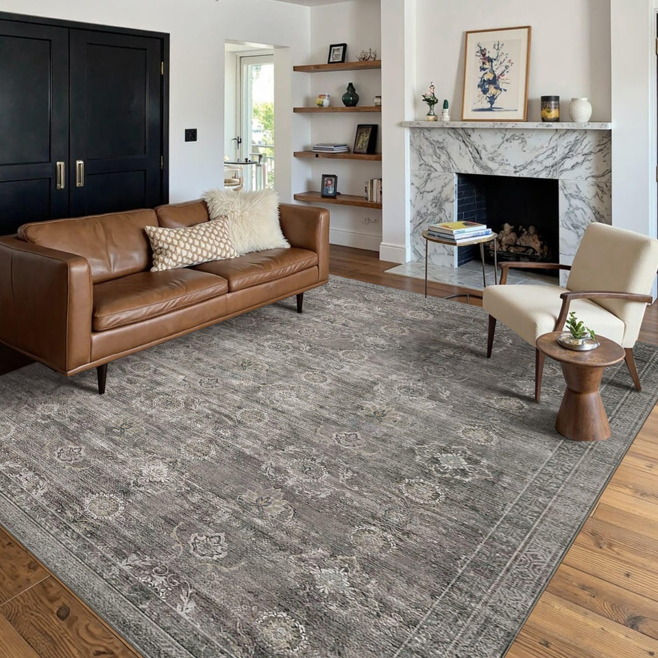 Rugxara Vintage Boho Rug adds cozy style with plush faux wool.