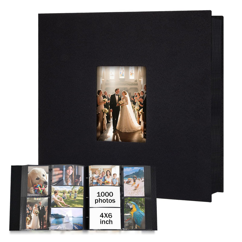 Ruibytree extra-large photo album with front window display