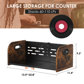RUILALIFE large-capacity vinyl organizer holds many LPs.