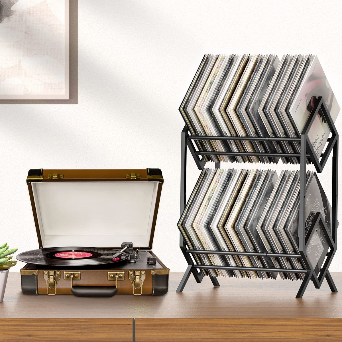 RUILALIFE upgraded divider keeps records upright and protected.