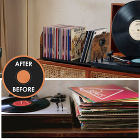 RUILALIFE vinyl record storage gift idea for vinyl lovers.