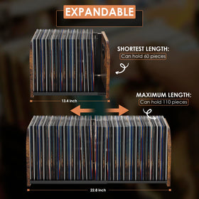 RUILALIFE wood-metal vinyl holder fits 7–12 inch records.