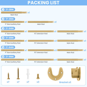 Ruiony versatile rod suitable for closets, laundry rooms, and RVs.