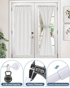 Ruiony magnetic curtain rod installed between metal surfaces stays stable.