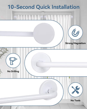 Ruiony three-eighth-inch diameter rod highlights sturdy, rust-resistant construction.