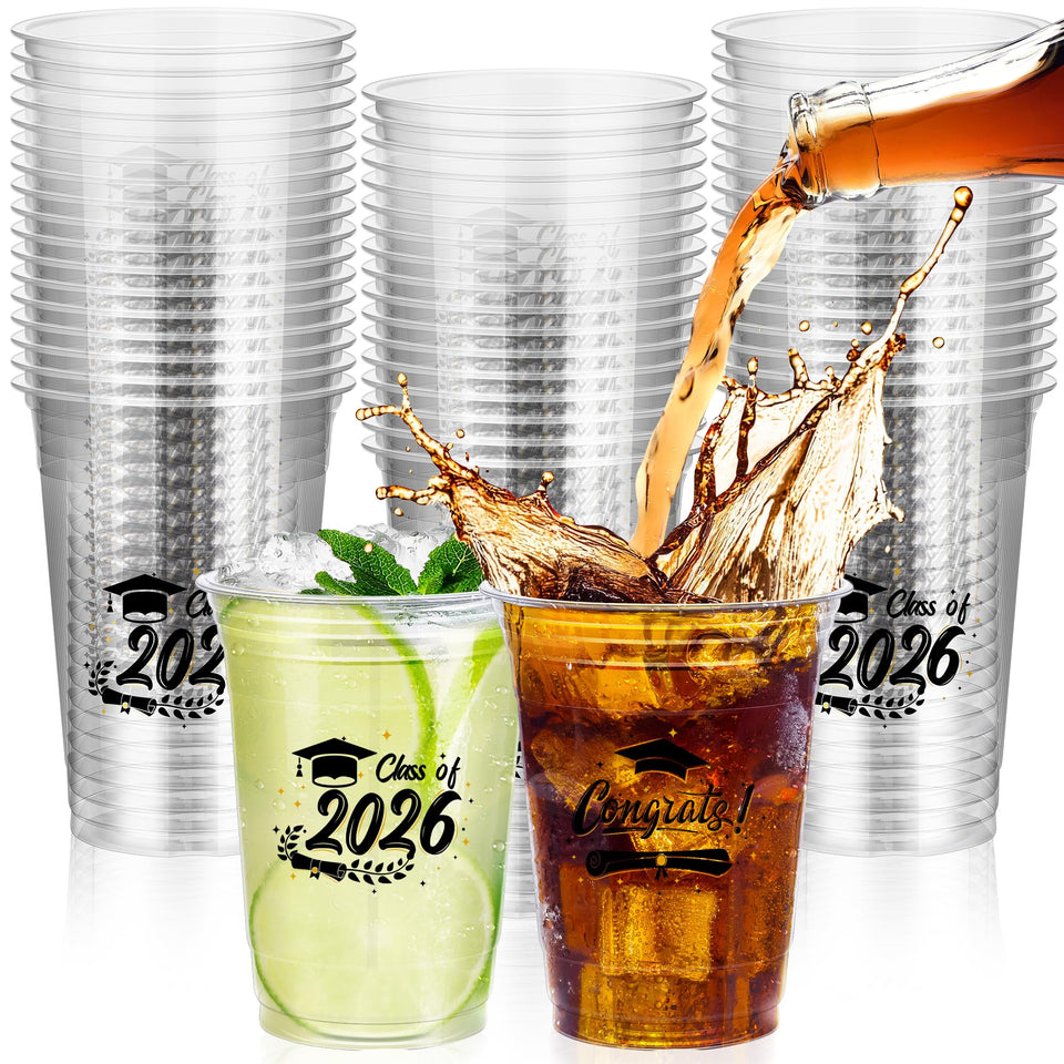 Ruisita 16oz graduation cups with festive pattern for easy party service.