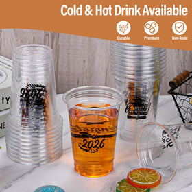 Ruisita 16oz cups side view highlighting durable PP for hot or cold drinks.
