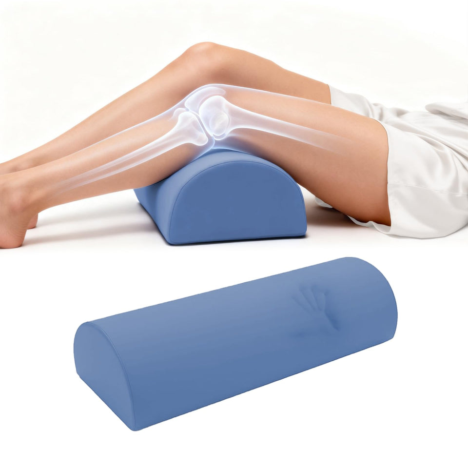 Ruizman knee pillow half moon under knee provides leg and back support during sleep
