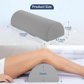 Ruizman memory-foam knee pillow hugs your legs for stable spinal alignment.