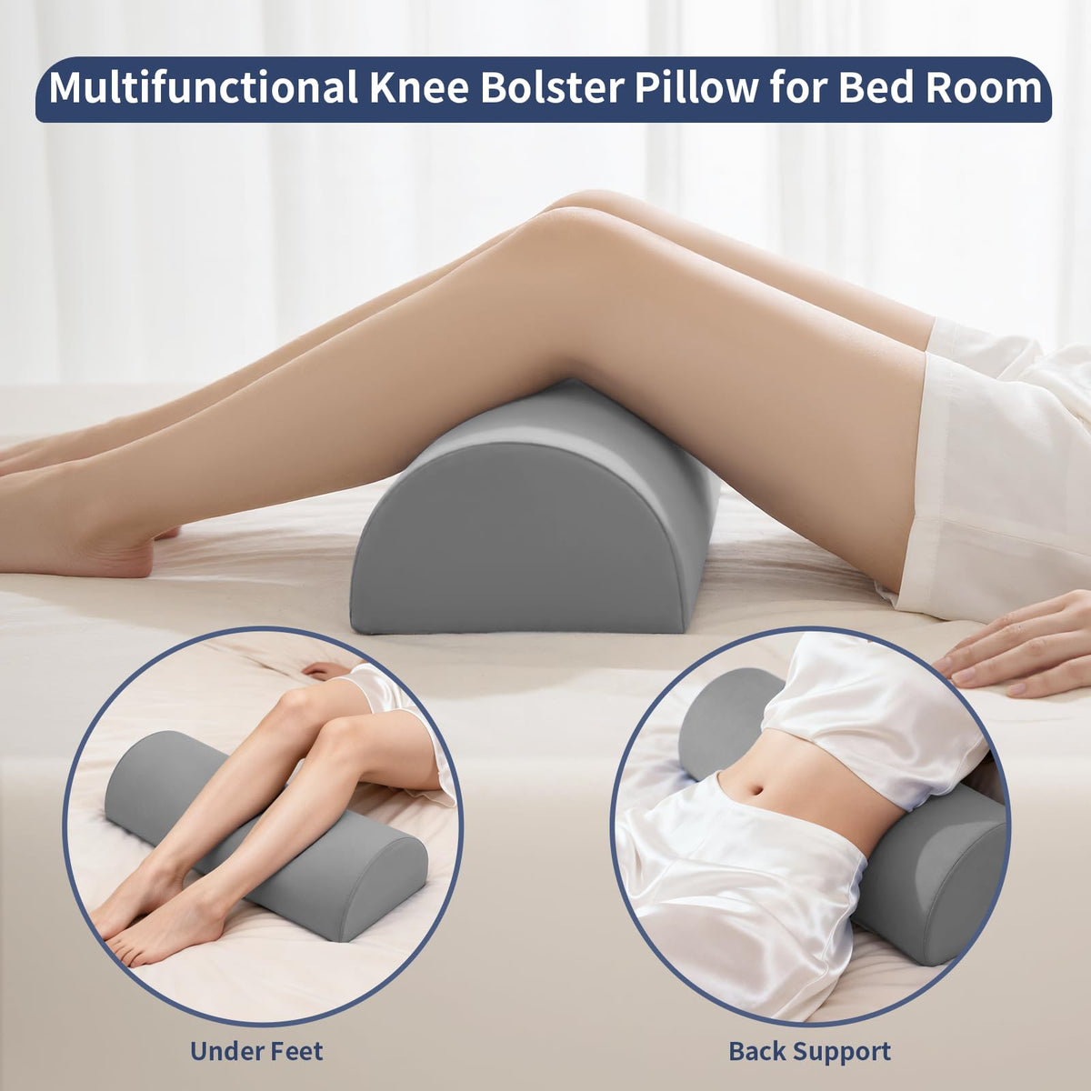 Ruizman removable cover for knee pillow, easy washing and maintenance.