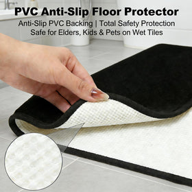 RUN HELIX anti-slip PVC backing keeps rugs secure on tile floors
