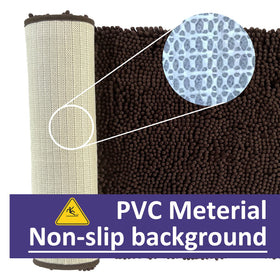 RUN HELIX chenille soft shag rug adds luxury underfoot in bathrooms