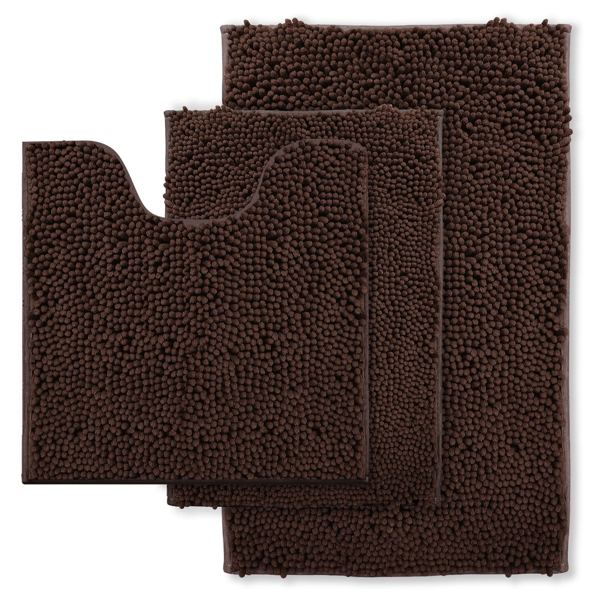 RUN HELIX bath rug set small 16x24 plush chenille for step comfort after shower