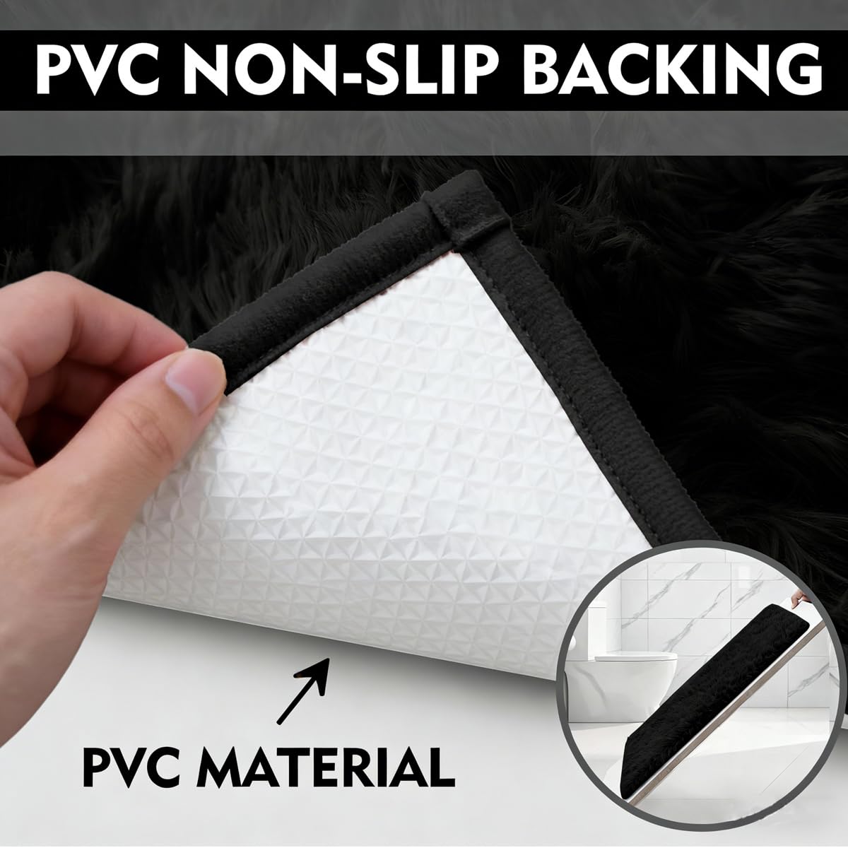 RUN HELIX anti-slip backing keeps the mat firmly in place on wet surfaces.