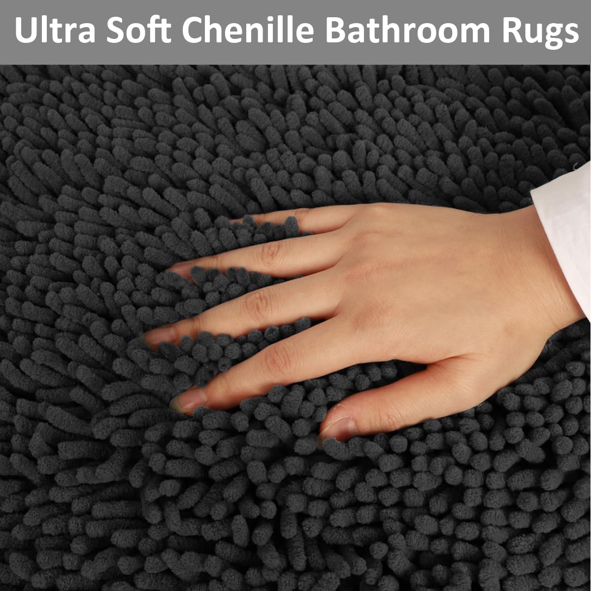 RUN HELIX large bath mat 20x32 with absorbent surface beside tub.