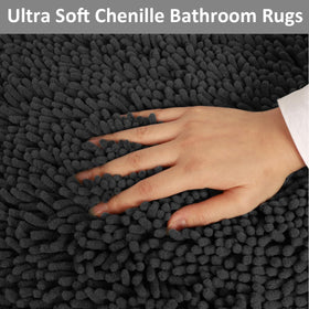 RUN HELIX large bath mat 20x32 with absorbent surface beside tub.