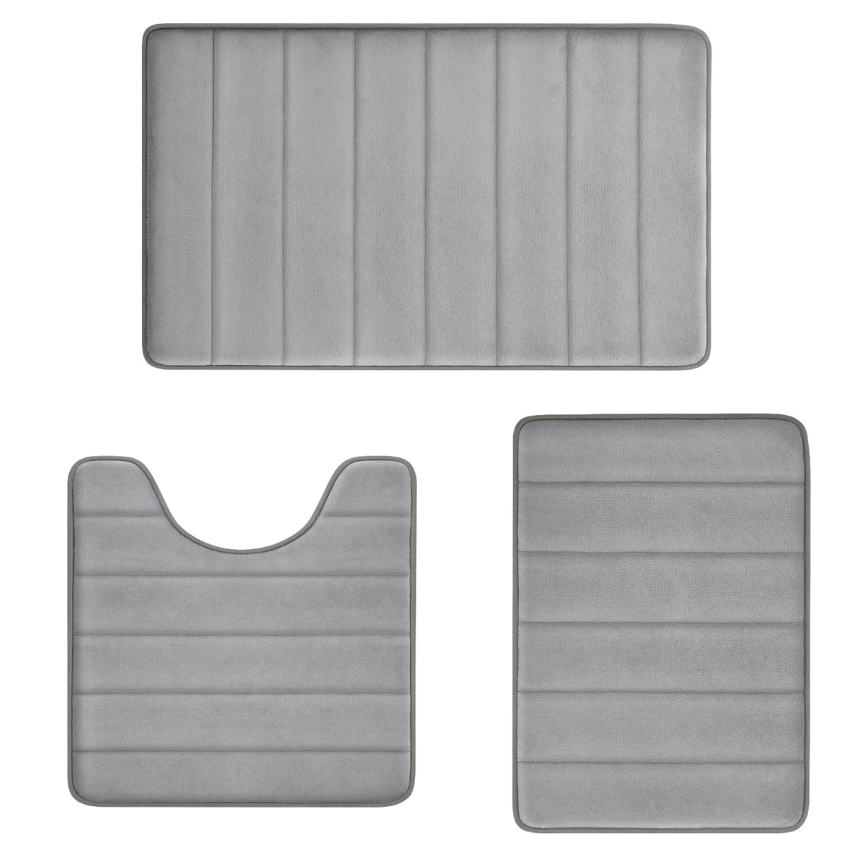 RUN HELIX memory foam bath mats with plush surface for cozy feet after showers