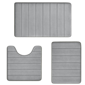 RUN HELIX memory foam bath mats with plush surface for cozy feet after showers