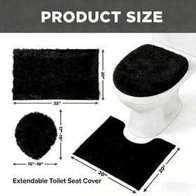 RUN HELIX U-shape toilet rug provides safe, dry foot access around the toilet.