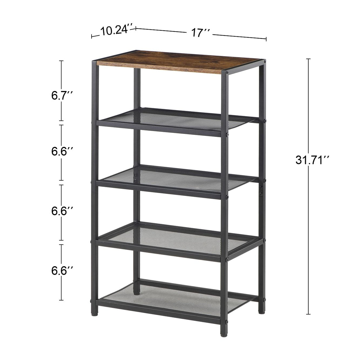 RUNJIMY narrow rack positioned by the door fits small spaces neatly.