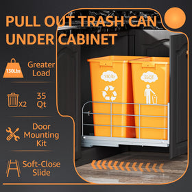 RUNMI compact under-sink system fits standard cabinets.