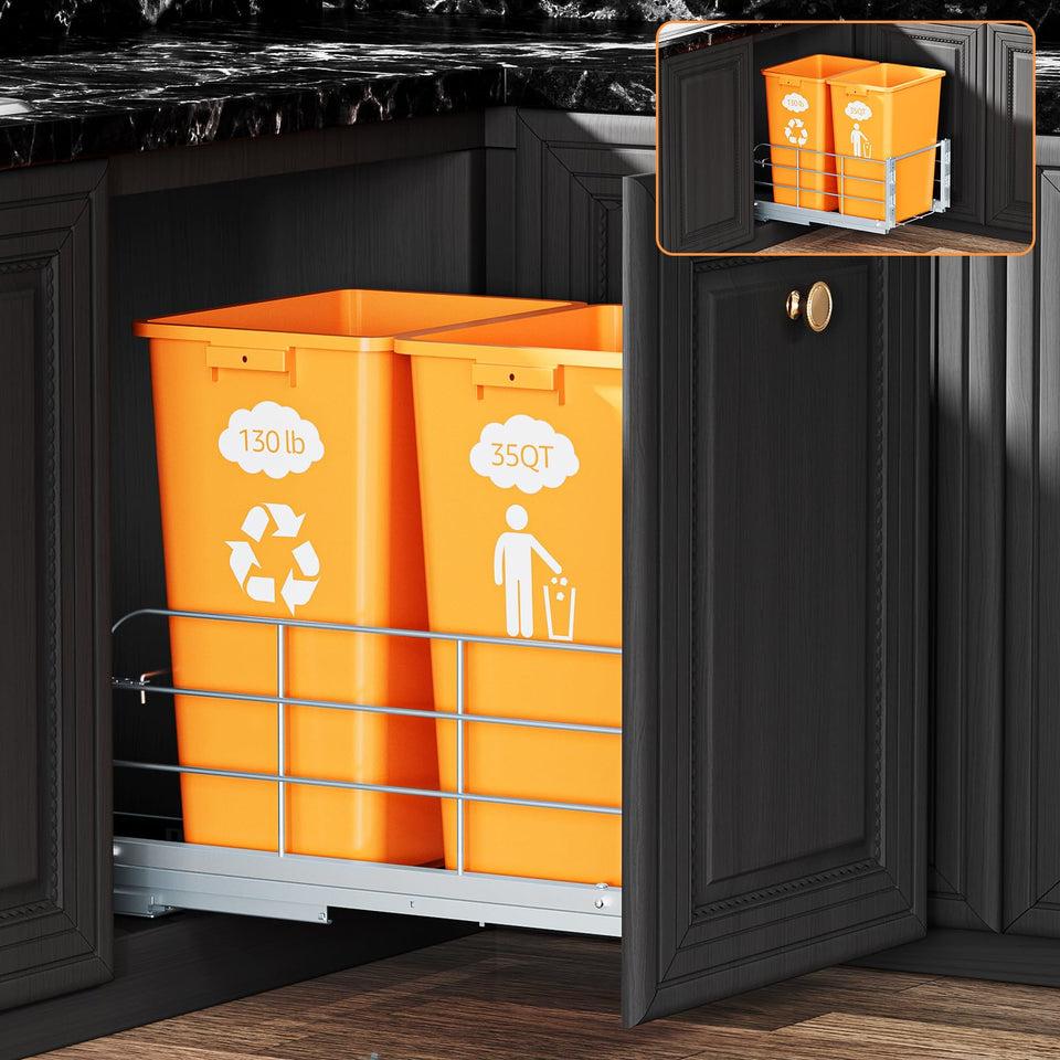 RUNMI heavy-duty steel frame provides durable under-cabinet support.