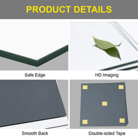 Ruomeng 12x12 frameless mirror tile full-length check for posture and form.